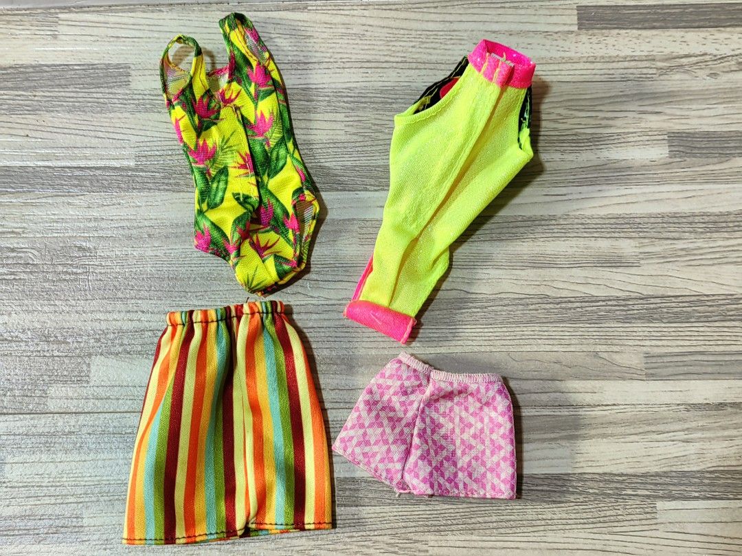 Barbie Clothes set 5 (Category: Babies & Kids Fashion) located in Quezon City. Submitted by silverturtle_32df92 (Listing ID 1425084341, Image 2). Description: CLEARANCE SALE Original Mattel Barbie clothes set Please read: These are preloved items. They are all in very good condition. Actual photos posted, not surplus, not played with Owned by an adult collector All clothes are photographed only Check my I G page mi.dolli.art Last price! Discount 