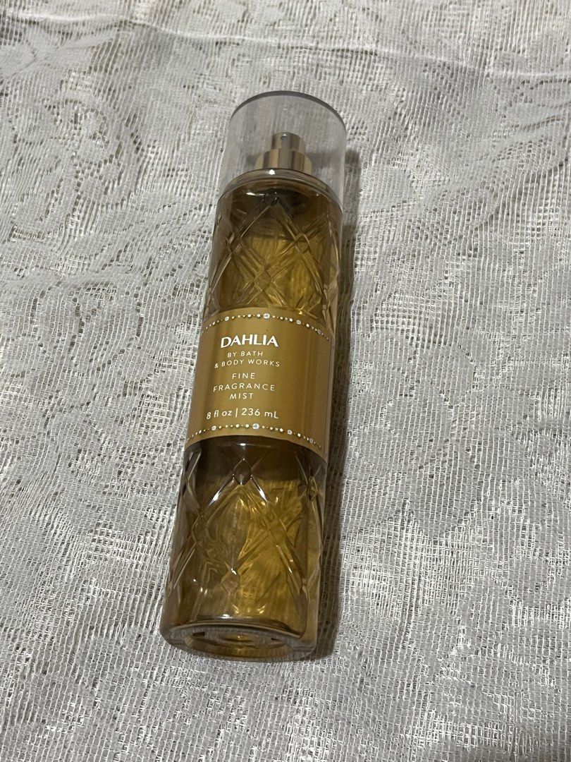 Bath and Body Works - Dahlia mist (Category: Fragrance & Deodorants) located in Angeles City. Submitted by papillonpapi (Listing ID 1425095527, Image 2). Description: Around 70% left Pampanga - j&t or meetup dunkin astro.