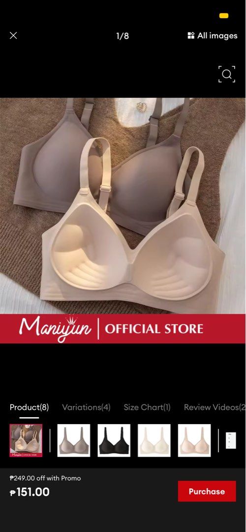 Black Jelly Seamless Bra Push Up Bra 34A (Category: Undergarments & Loungewear) located in Makati City. Submitted by fabcollections (Listing ID 1425175175, Image 2). Description: 💜 Not used! Still have the packaging of this 💜 34A Size 💜 RFS: band is too thick for my liking 💜 My location: Bangkal, Makati 💜 Payment thru Gcash (Payment first policy) 💜 Delivery thru J&T/Gogoexpress, or same day delivery thru Grab/Lalamove. No Shoppee checkout �