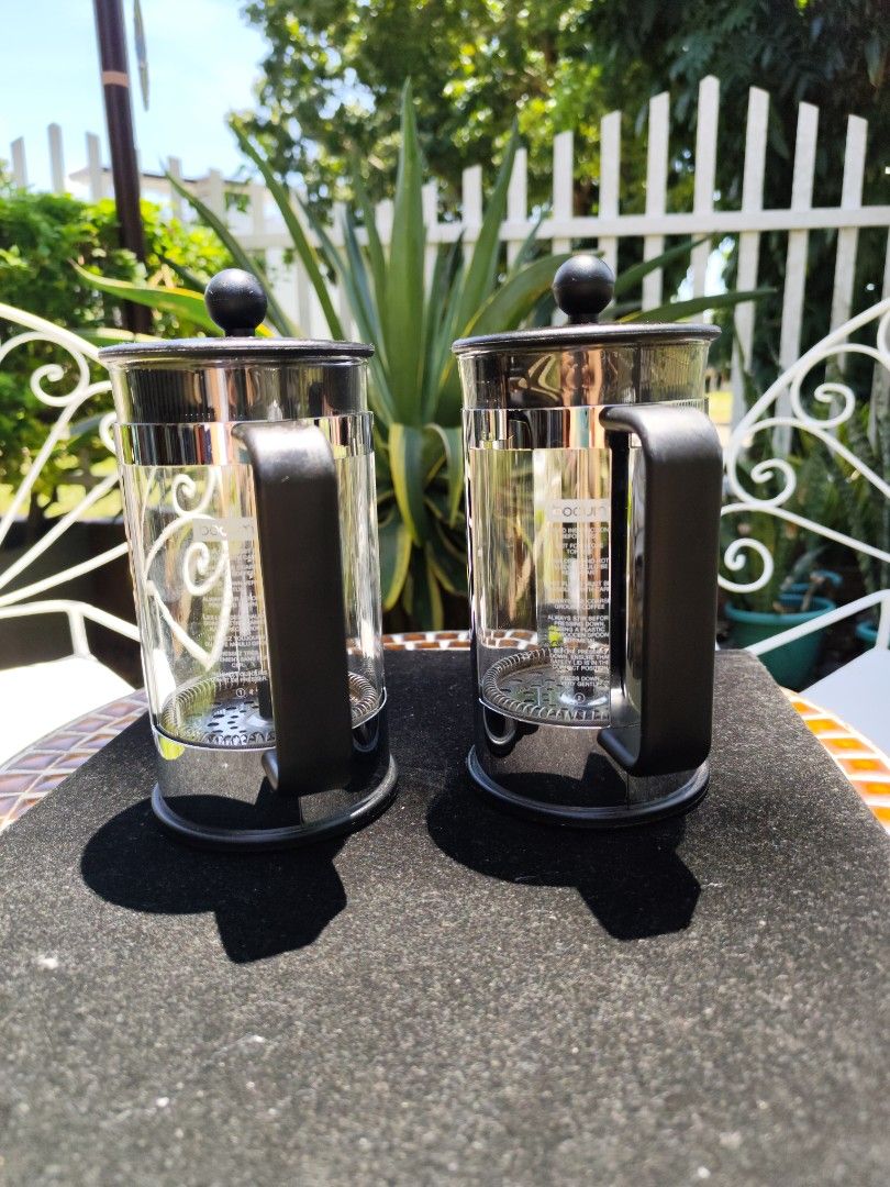 Large Bodum 4-cups French Press Coffee Maker (Category: Coffee Machines & Makers) located in Davao. Submitted by papa1919 (Listing ID 1425099459, Image 1). Description: Price is for each. Used only a few times. No more box..