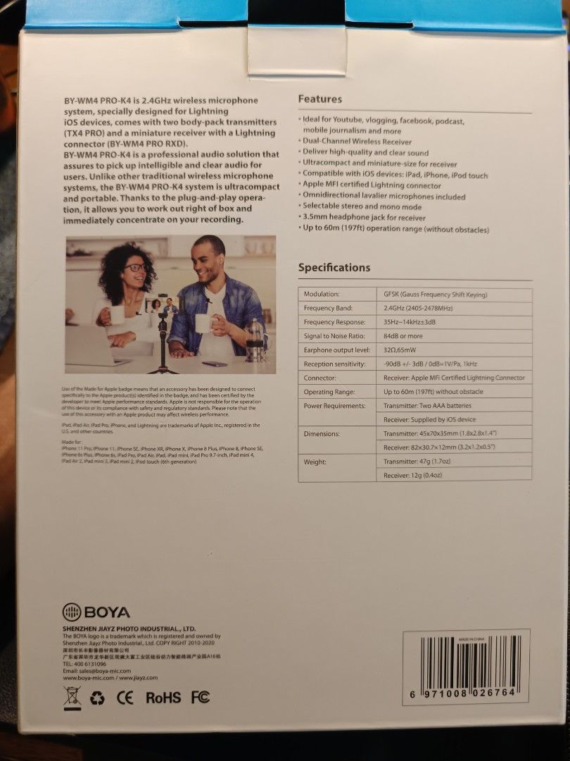 BOYA BY-WM4 Pro K4 Wireless Microphone System65671954935299112