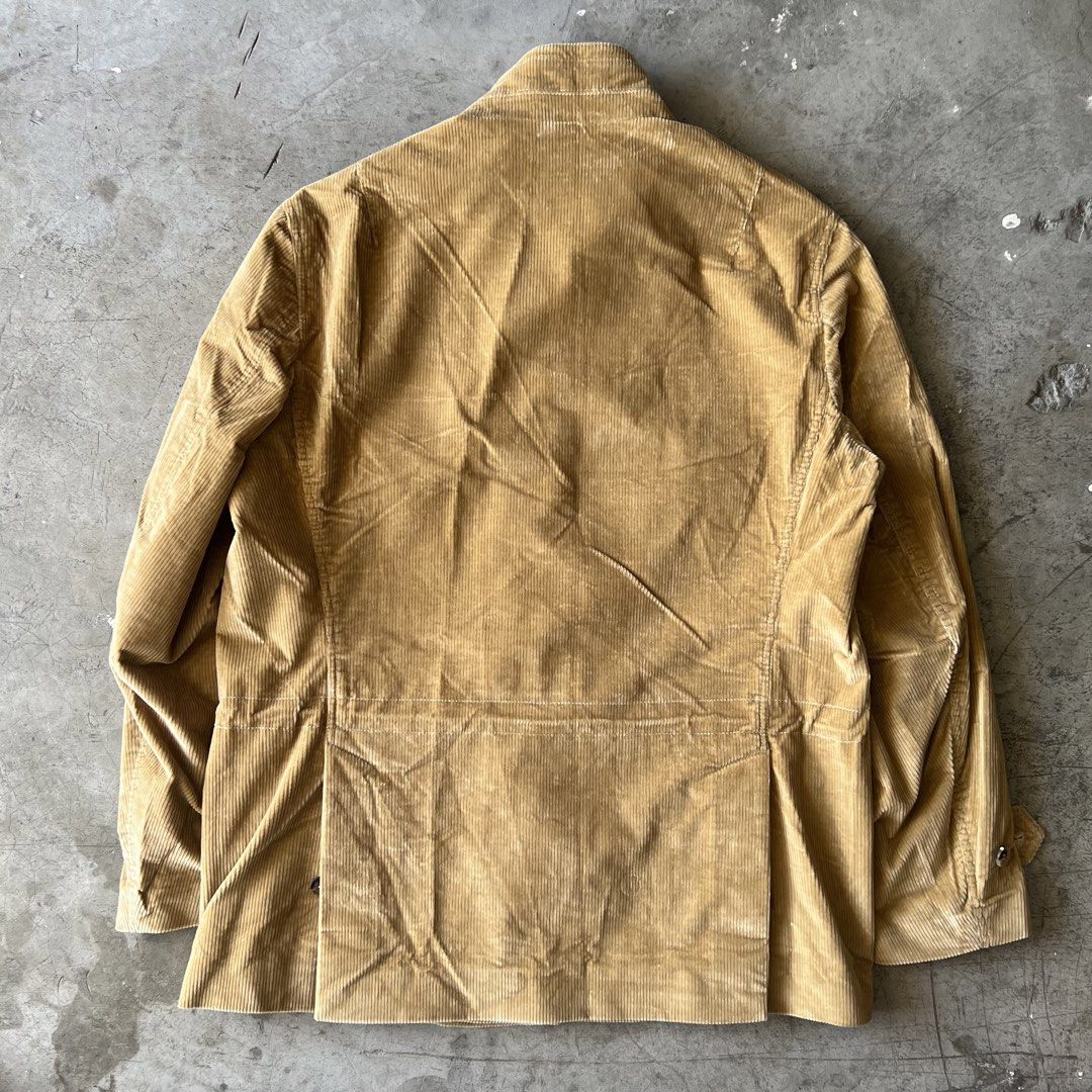 BRIONI - CORDUROY SAHARIANA JACKET (Category: Coats, Jackets and Outerwear) located in Cavite. Submitted by _Gizmo (Listing ID 1425143915, Image 3). Description: Brioni - Corduroy Sahariana Jacket Color: Khaki Size tagged: XXL Measurement Width: 24’ Inch Length: 33’ Inch Shoulder: 19’ Inch Sleeve: 26’ Inch Condition: 9/10 Material: Cotton, Cupro Made In Italy.