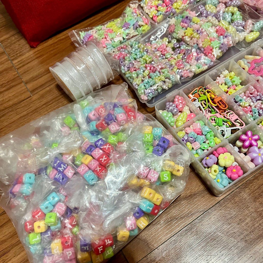 Bundle Charm Beads and Craft Materials (Category: Craft Supplies & Tools) located in Manila. Submitted by hellostellaa (Listing ID 1425176388, Image 2). Description: TAKE ALL 10 Kinds of Beads -4 Large Beads -6 Small Beads Metal Rings Assorted Colored Hook Lock Assorted Color Large Letters 5 Rolls Nylon String Box RFS: no time for this hobby :( .