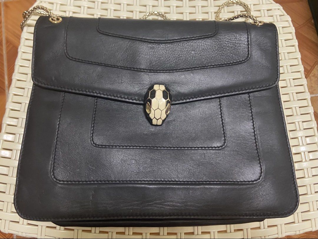 Bvlgari Serpenti Forever Shoulder Bag (Category: Luxury Bags & Wallets) located in Imus. Submitted by chblyt (Listing ID 1425176168, Image 1). Description: - Original - Leather - Gold-tone with Serpenti snake head closure - Gold chain strap - Pre-loved with normal signs of use - Still in good condition and perfect for everyday use or special occasions. .