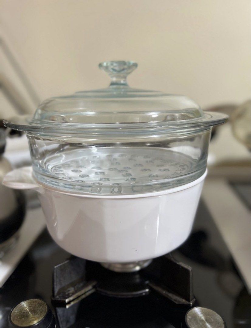 Casserole Pot with free Glass Steamer  and Lid