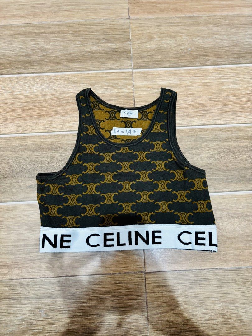 Celine Tank Top AOP (Category: Sleeveless) located in Aroroy. Submitted by paldogs (Listing ID 1425085883, Image 1). Description: CELINE TANK TOP DIME 14x14 SIZE MEDIUM NEED WASH VERY GOOD CONDITION NO ISSUE 9.4 COLOR RATE .