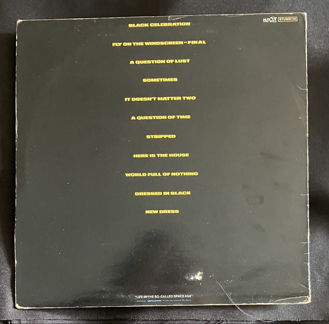 DEPECHE MODE Black Celebration Vinyl LP (Category: Vinyls) located in Paranaque City. Submitted by d33t00 (Listing ID 1425068813, Image 2). Description: Depeche Mode's iconic album "Black Celebration" on vinyl. Features tracks like "Stripped," "A Question of Time," and "Here Is the House." Manufactured and distributed by WEA Records Limited. Made in New Zealand. Tracklist: A1 Black Celebration A2 Fly On The Windscreen A3 A Question Of Lust A4 Som