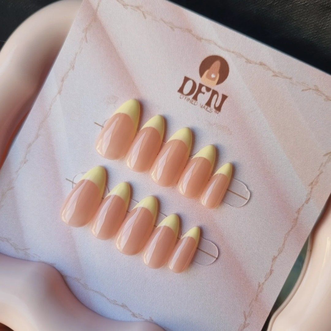 DFN French Tip Press-On Nails (Category: Hands & Nails) located in Antipolo. Submitted by mgatingz (Listing ID 1425073329, Image 1). Description: D'fined nails press on nails ✨ 💅🏻 Complete kit with 5 piece application kit - Korean jelly tabs - wooden pusher - nail glue - alcohol wipes - mini nail file ‼️this is pre order 2 - 3 days via orange app check out 🚚 Can ship immediately the next day if placed order here, Shipping to be handled by buye