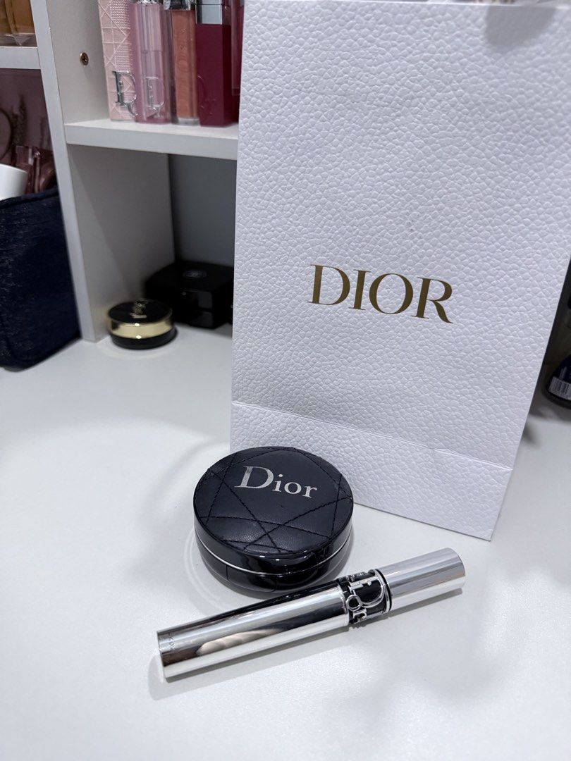 Dior Forever Cushion Foundation & Mascara (Category: Makeup) located in Paranaque City. Submitted by debonair02 (Listing ID 1425203656, Image 1). Description: 💠Original Dior Cushion Foundation 📌Dior Cushion - almost full, just swatch too light for me. Bought price: ₱4,900 Selling price: ₱2300 Dion Mascara - almost full, December bought last year Bought price: ₱2,900 Selling price: ₱1,500 📌Condition: like new condition 📌Issues: Dior Cushion to
