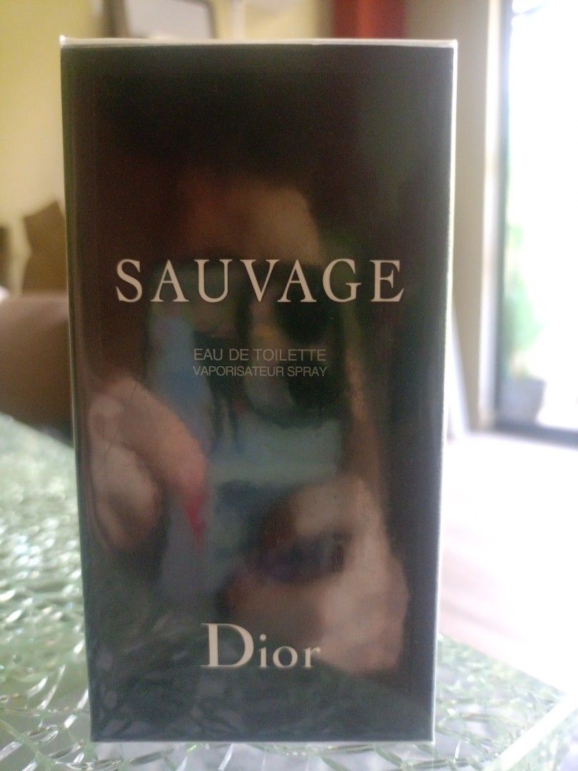 Dior Sauvage Eau de Toilette 100ml (Category: Fragrance & Deodorants) located in Cebu City. Submitted by cedric- (Listing ID 1425083354, Image 1). Description: Authentic Dior Sauvage Eau de Toilette. This fragrance comes in a 100ml bottle. The box is sealed. Made in France. The box features the Dior logo and the Sauvage name. The barcode and other details are visible on the box..