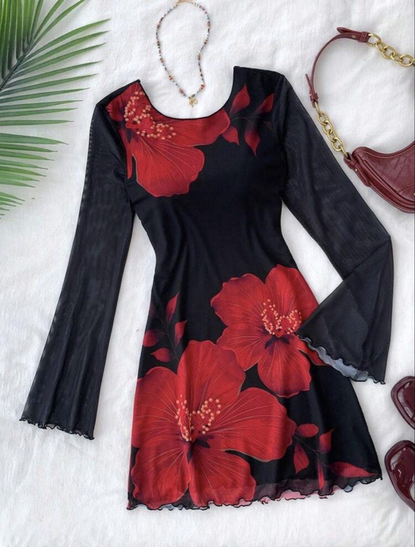 Beach Sunset Floral Backless Dress (Category: Dresses) located in Las Pinas. Submitted by l0vewave (Listing ID 1425161558, Image 1). Description: ⭐️ brand new; sinukat lang ⭐️ bought it from sh3in (last photo for proof) ⭐️ location: bf resort, las pinas ⭐️ buyer will shoulder SF (open for pickup and lalamove only).