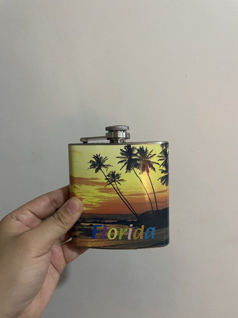 Florida Themed Flask (Category: Water Bottles & Tumblers) located in Manila. Submitted by threethumbsup (Listing ID 1425228191, Image 1). Description: Rfs: decluttering. Havnt used it at all, just used it for display Fixed price and for pick up only, grand towers manila or vito cruz station Packaging: as is, will place in tote bag Gcash or cash exact amount.
