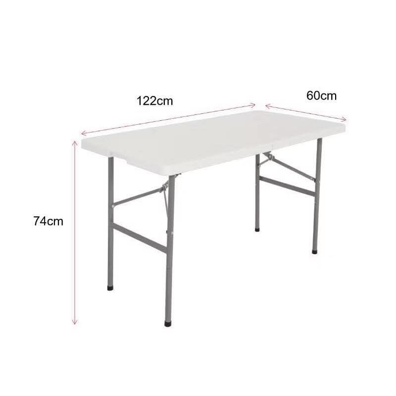Folding Table (Category: Tables & Sets) located in Manila. Submitted by yzcartph (Listing ID 1425074800, Image 2). Description: Rectangular Fold-in-Half Multi-purpose Folding Plastic Table 4ft 1590 5 ft 1800 6ft 1980.