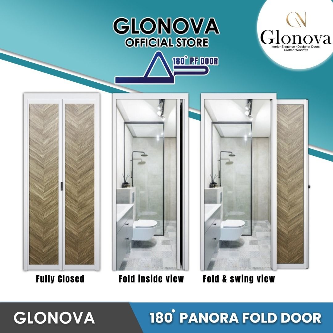 GLONOVA 180 DEGREE PANORA FOLD DOOR, Furniture & Home Living, Security ...
