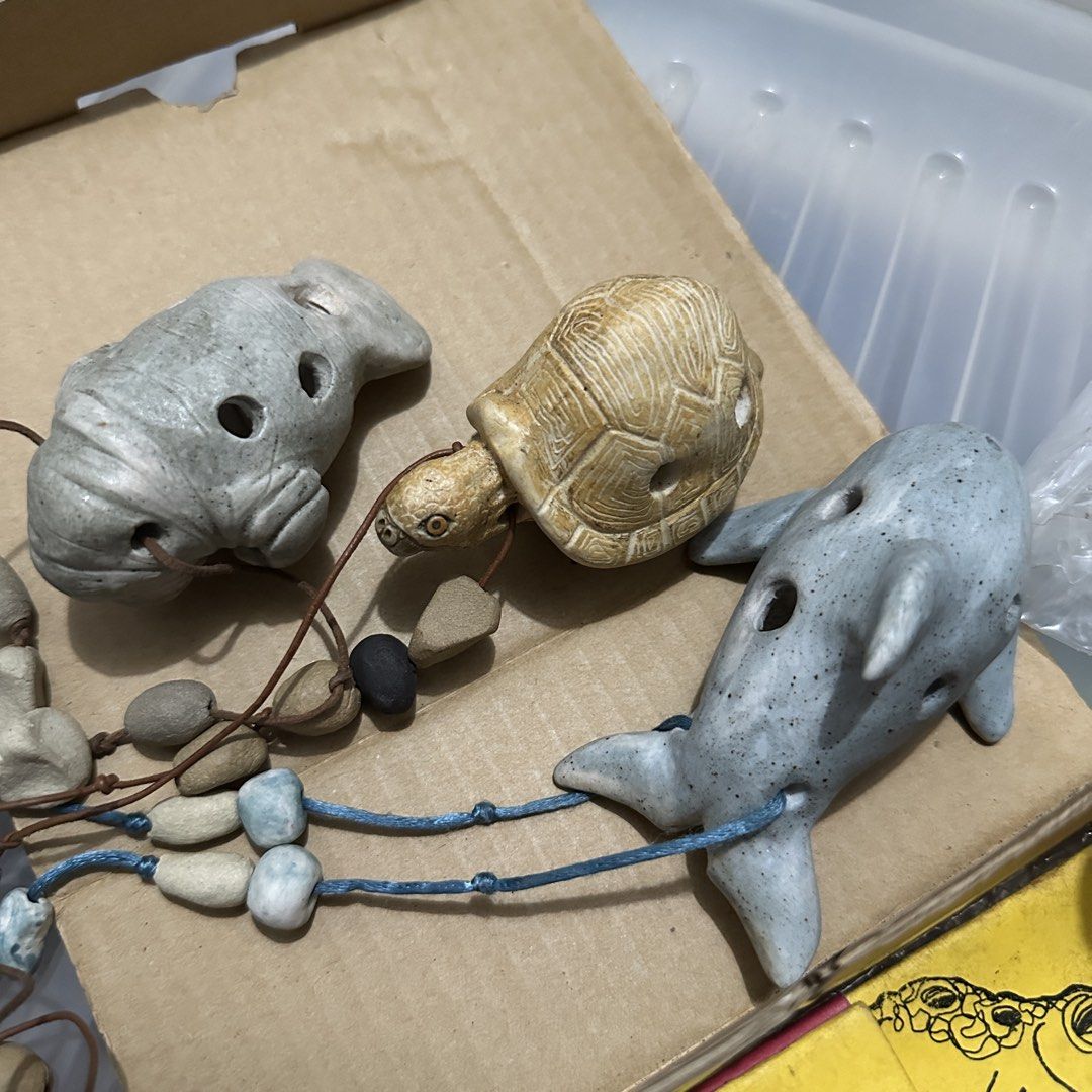 Handmade Ceramic Ocarina Flute Set (Category: Musical Instruments) located in Kawit. Submitted by wevibevintage (Listing ID 1425164562, Image 1). Description: Vintage ceramic ocarinas, which are musical wind instruments.