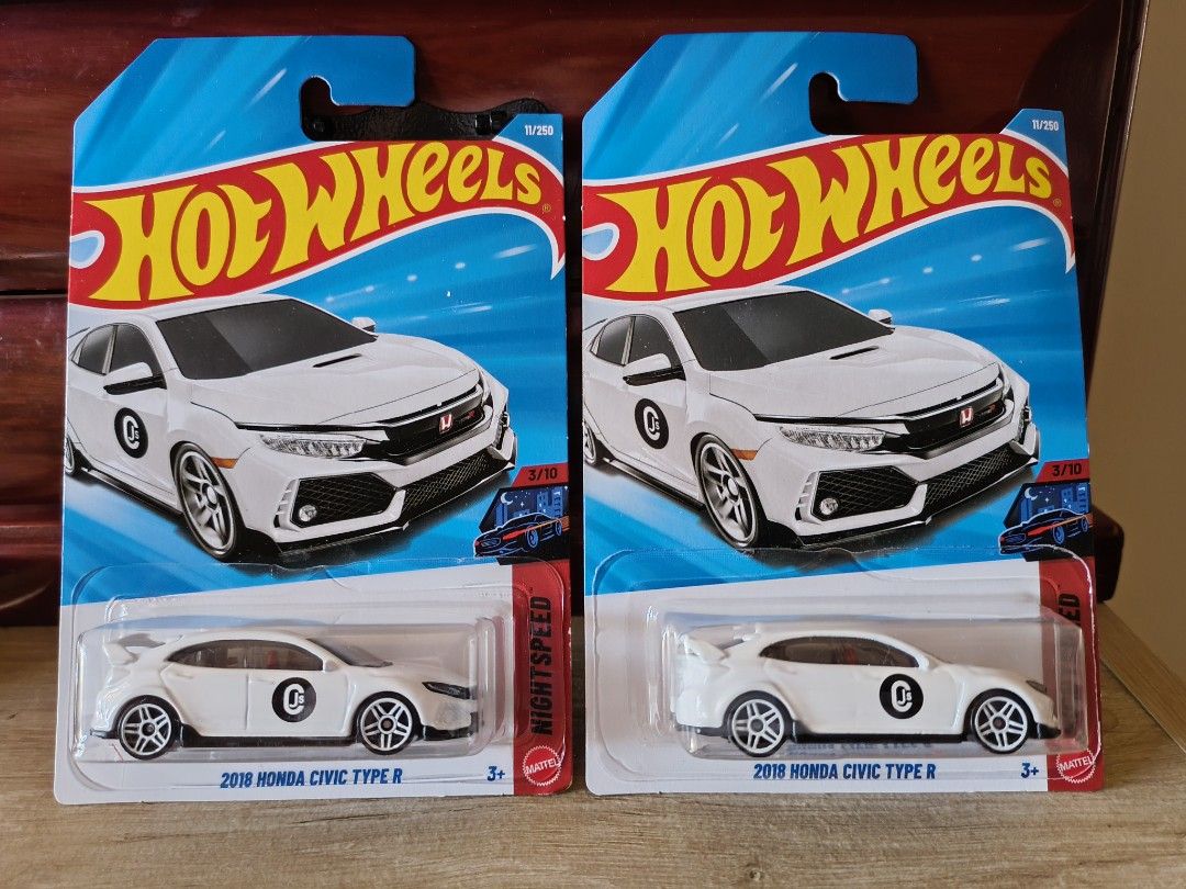 Hot Wheels 2018 Honda Civic Type R (Category: Vehicle & Diecast Models) located in Calamba. Submitted by copanddrip (Listing ID 1425142580, Image 1). Description: ₱180 each .