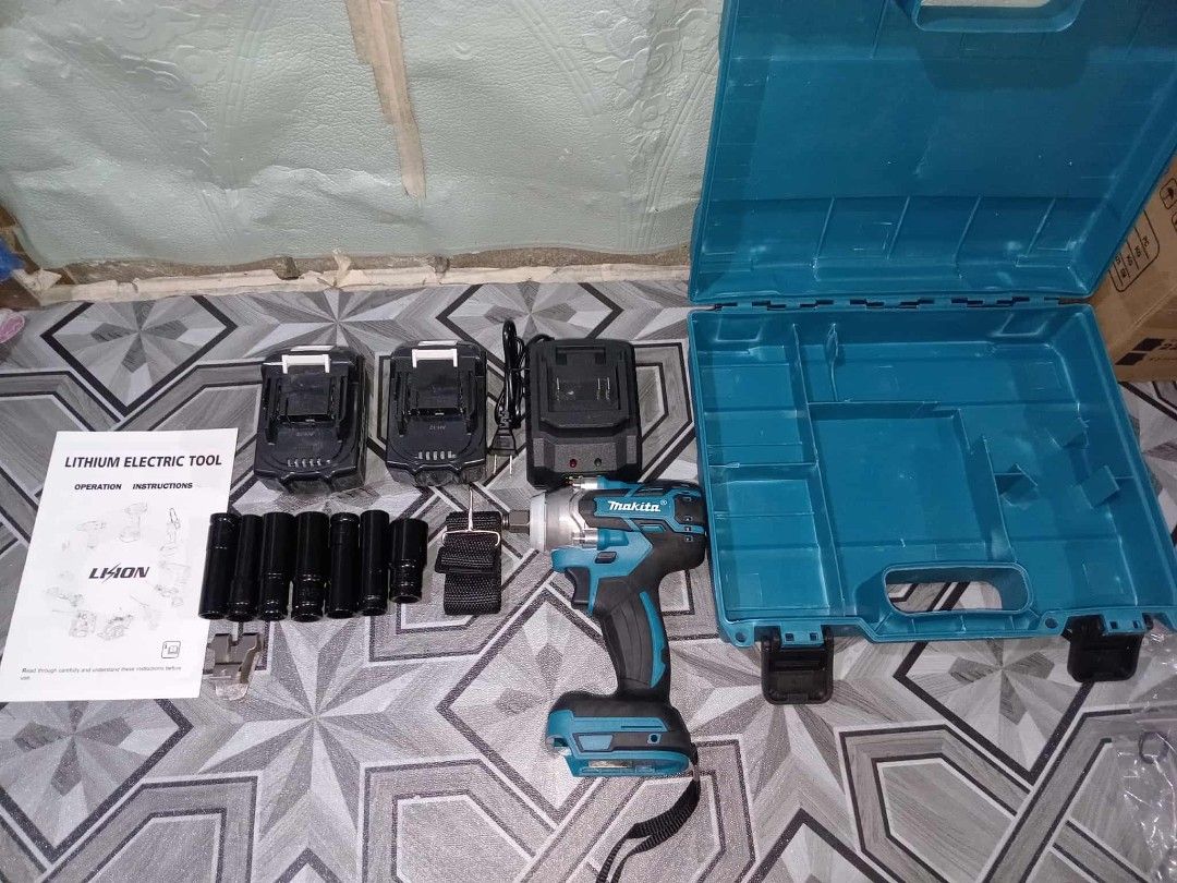 Makita Cordless Impact Wrench Set (Category: Construction Tools & Equipment) located in Manila. Submitted by garry_trogo30 (Listing ID 1425205980, Image 2). Description: AVAILABLE / OPEN INQUIRIES ° IMPACT WRENCH HEAVY DUTY JAPAN MAKITA ORIGINAL 2 BATTERY WIRELESS ELECTRIC IMPACT DRILL.