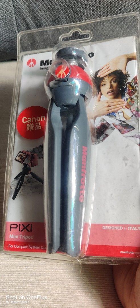 Manfrotto PIXI Mini Tripod (Category: Tripods & Monopods) located in Baguio. Submitted by ferns_garage.0924 (Listing ID 1425117635, Image 2). Description: Manfrotto PIXI Mini Tripod, designed for compact cameras and smartphones. It is a compact and lightweight support. The tripod is red and black. It is designed in Italy. The box includes a Canon sticker. Brand New condition packaging/box not mint scan pics for reference and other details wysiwyg