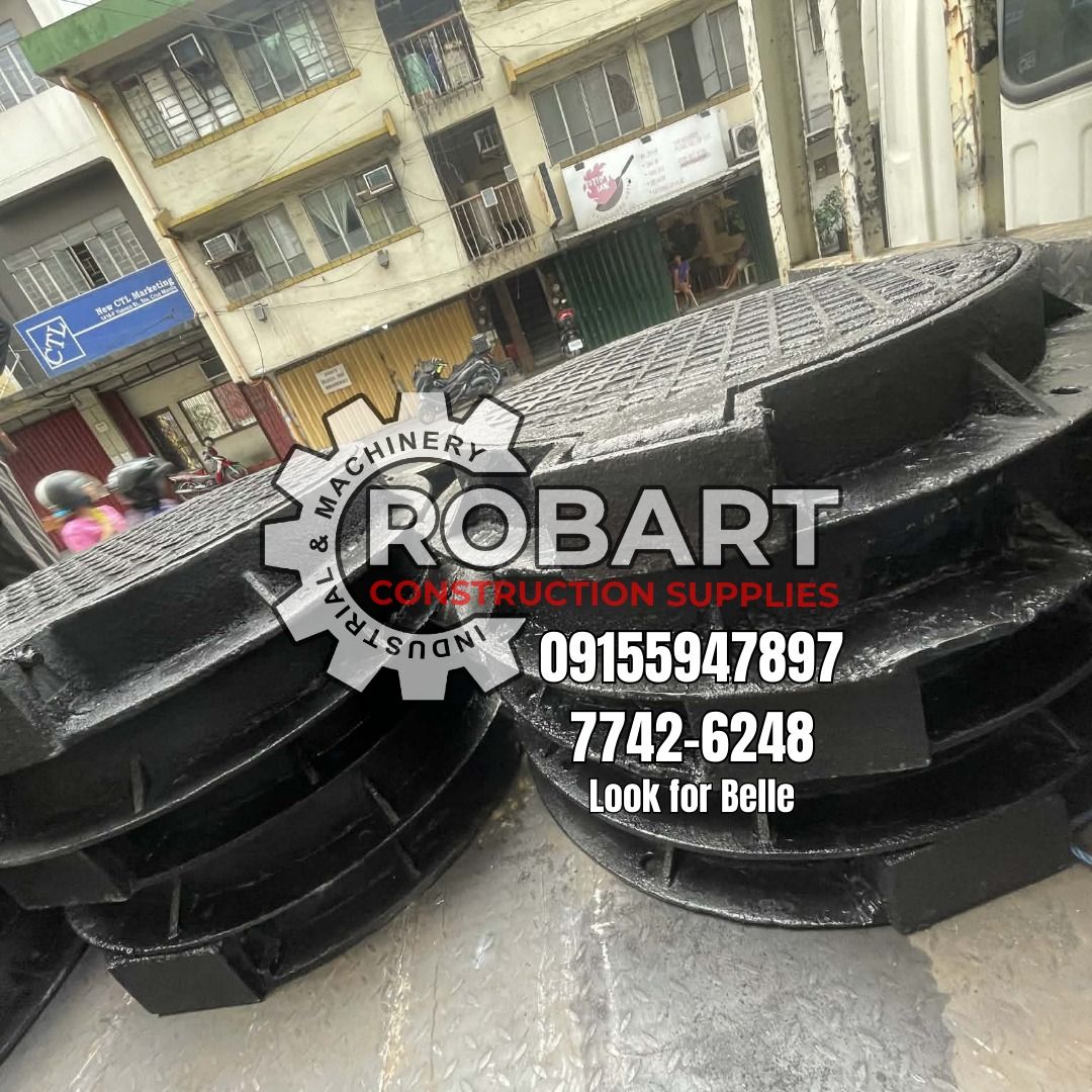 Manhole Cover w/ hinge and lock assembly (Category: Construction & Building Materials) located in Manila. Submitted by bellarobart (Listing ID 1425084407, Image 3). Description: Manhole Cover w/ hinge and lock assembly Material: Cast Iron Dimension: 750 CO X 120HT 𝑹𝑶𝑩𝑨𝑹𝑻 𝑪𝑶𝑵𝑺𝑻𝑹𝑼𝑪𝑻𝑰𝑶𝑵 𝑺𝑼𝑷𝑷𝑳𝑰𝑬𝑺 Office Address: 1405 Yuseco St. Sta Cruz Manila SEND US MESSAGE FOR INQUIRIES ‼️‼️ Glb/Vibr: 0915-594-7897 Smrt: 0961-448-5593 Lan