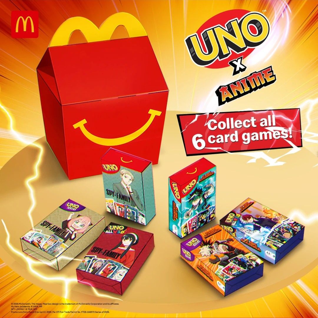 McDonald's Happy Meal UNO x Anime Card Games March 2026, Hobbies & Toys ...