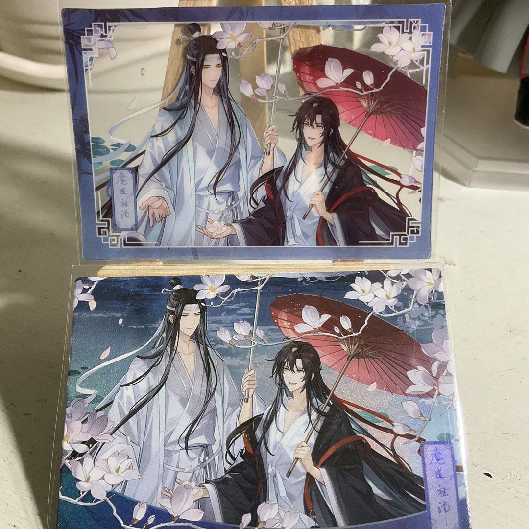 Mo dao Zu shi Cards | 2pcs set (per pic) (Category: Raw Singles) located in Calamba. Submitted by yuxeiru (Listing ID 1425177388, Image 3). Description: Non official merch Mo dao Zu shi Wei Wuxian Lan Wangji Grandmaster of demonic cultivation .
