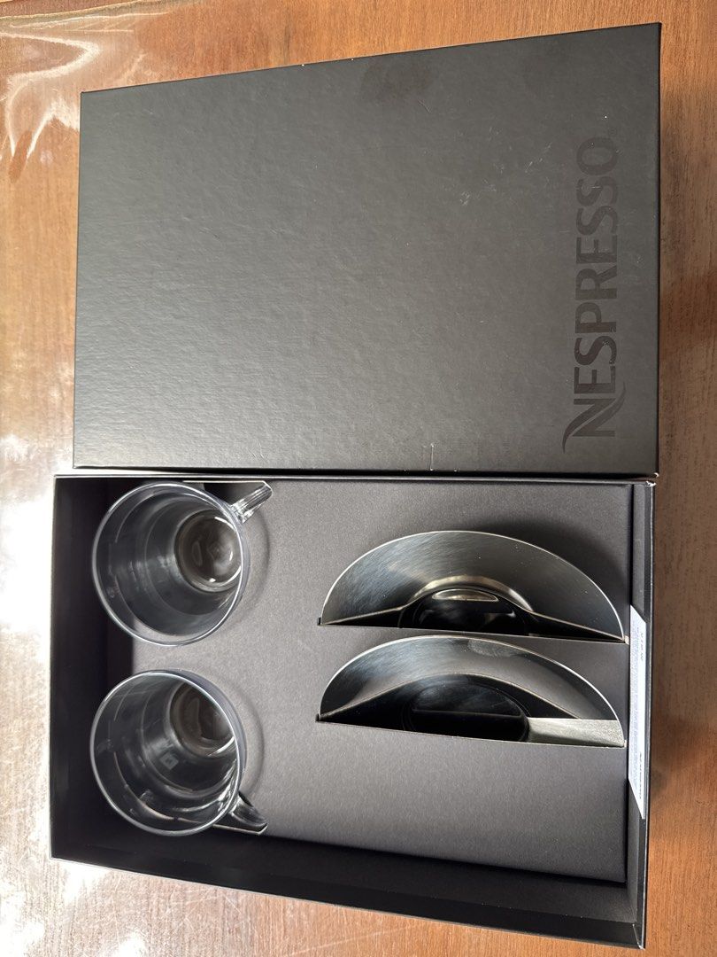 Nespresso 2 View Cappuccino Cups & Saucers Set