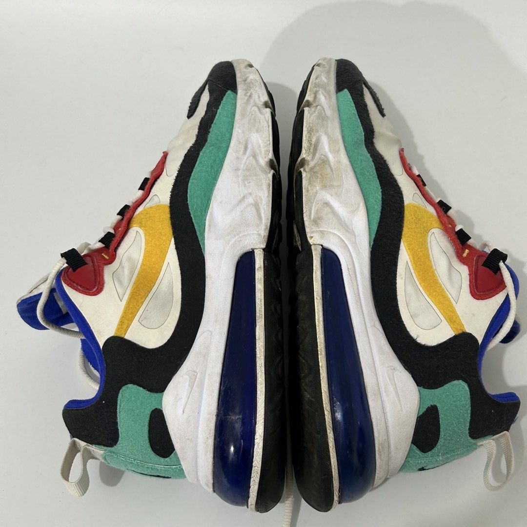 Nike Air Max 270 React Sneakers (Category: Sneakers) located in General Trias. Submitted by keenkat (Listing ID 1425197064, Image 3). Description: - Nike Air Max 270 React sneakers - Size: EU 40 / UK 6 / US 7 - Eye-catching colorful design - Comfortable and stylish With creases, scratches, dragging, sock line issue, please see photos..