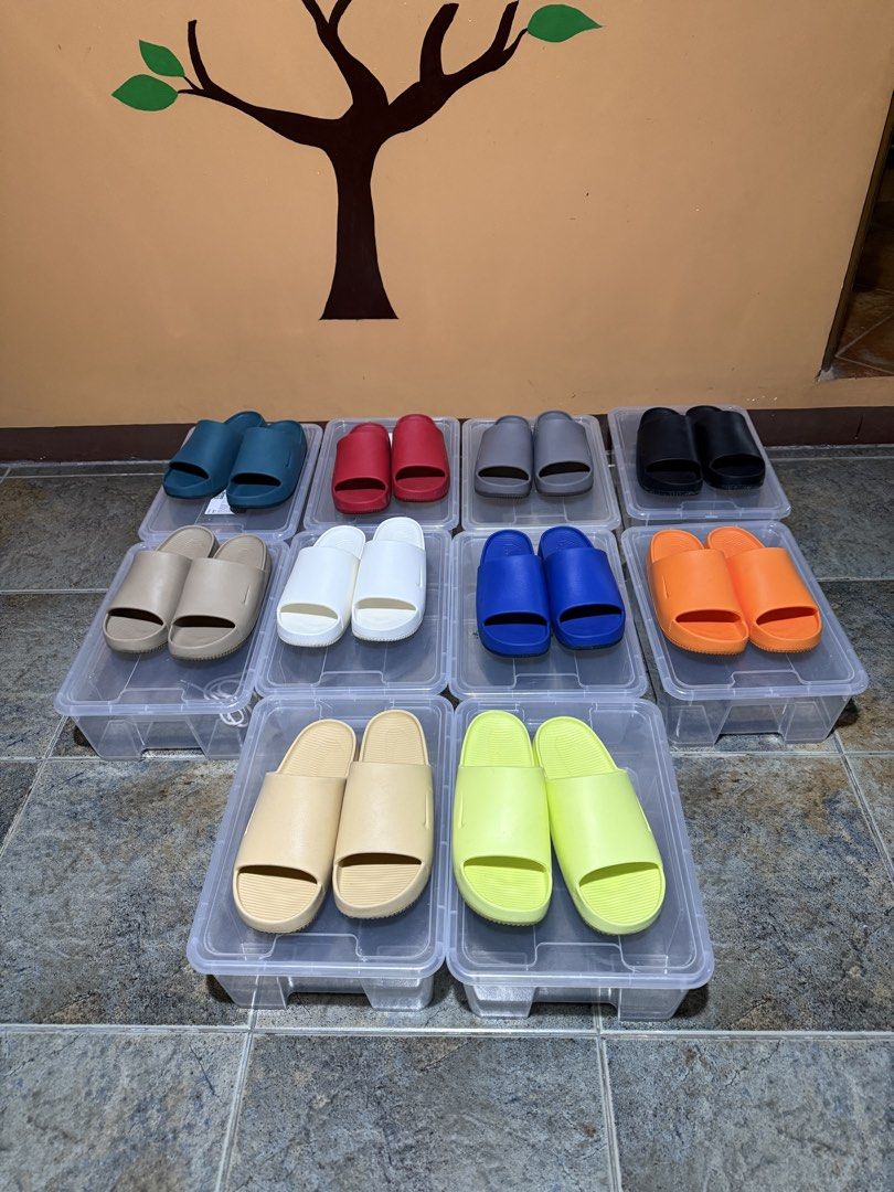 Nike Calm Slides (Category: Slippers & Slides) located in Ibaan. Submitted by _aian (Listing ID 1425165746, Image 1). Description: No Box. With Ikea Box only. Your offer. .