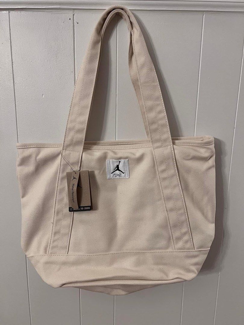 nike cream tote bag