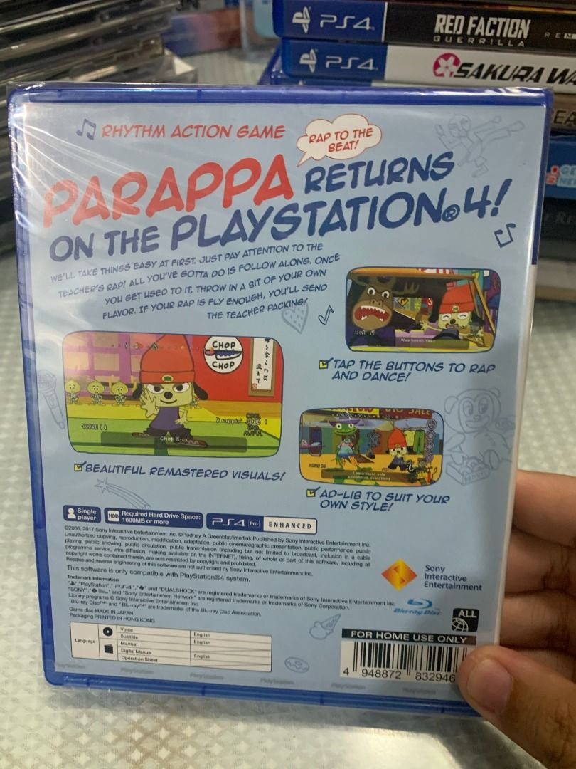 PaRappa the Rapper for PS4 (rare) (Category: PlayStation) located in Manila. Submitted by matthew_lumibao (Listing ID 1425210076, Image 2). Description: Meetup Location: - Balanga City, Bataan Shipping via: - J&T or Flash PM for more details..