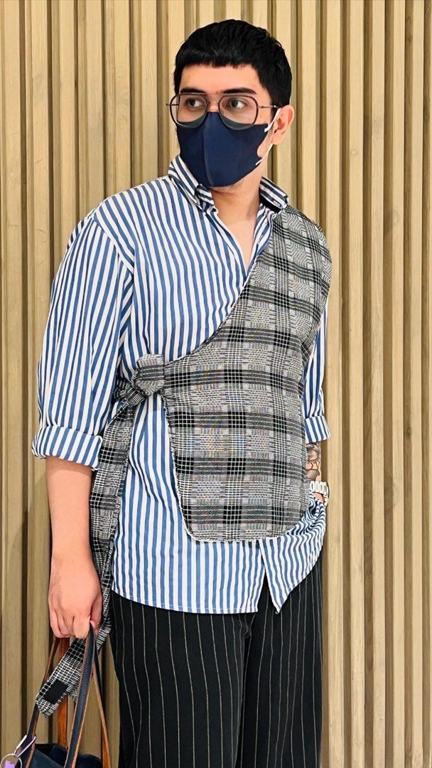 [RENT/SALE] Designer Neil & Marter custom Half Bib Binakol (Category: Vests) located in Manila. Submitted by bas_and (Listing ID 1425136333, Image 1). Description: Posted price is Rent sale price is 4500 negotiable See photo for Rent instructions Fabric Binakol from Abra Fits M-L-XL.