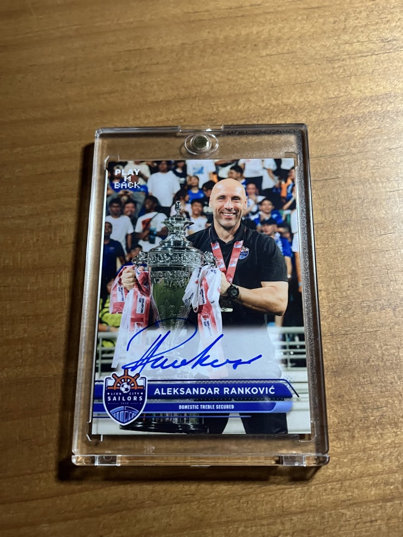 Signed Coach Rankovic Lion City Sailors Playback Card Singapore ...