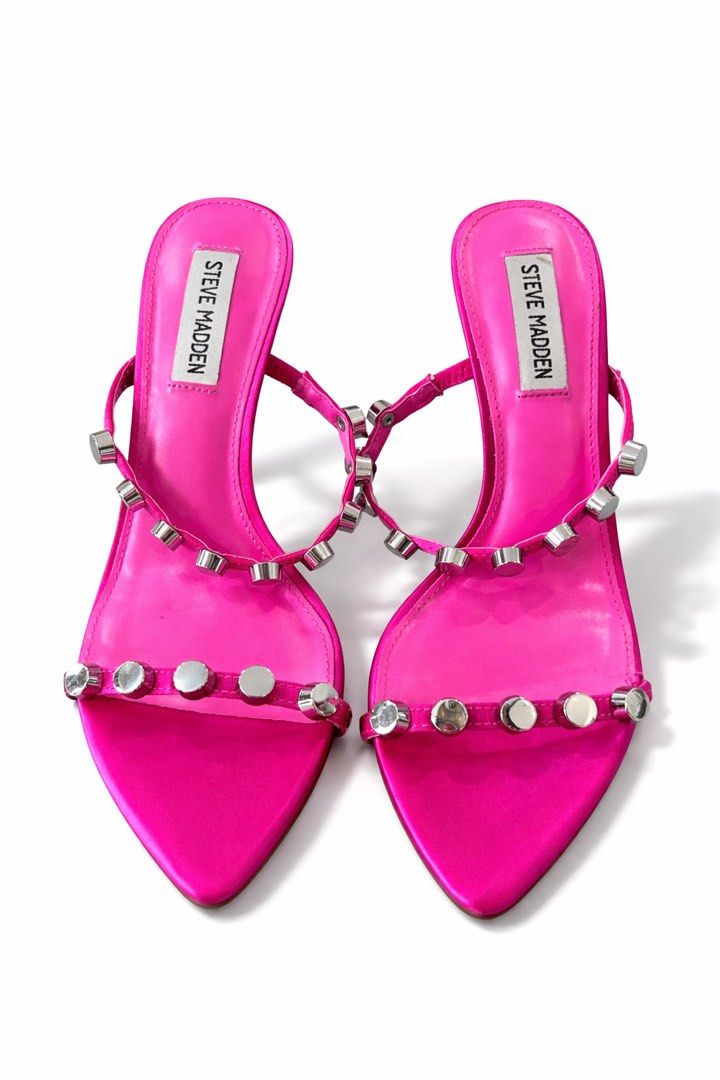 Steve Madden Pink Studded Heels (Category: Heels) located in Antipolo. Submitted by cl026 (Listing ID 1425065572, Image 1). Description: hot pink, slightly used.