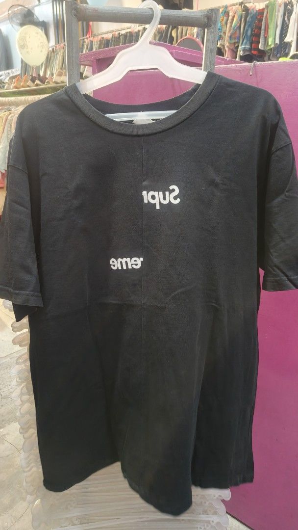 Supreme Comme des Garcons SHIRT Split Box Logo Tee Black (Category: Tshirts & Polo Shirts ) located in Batangas. Submitted by riyanasiafashionshop (Listing ID 1425080020, Image 1). Description: The Supreme Comme des Garcons SHIRT Split Box logo Tee is a small part of the new collection but arguably the most sought after. .