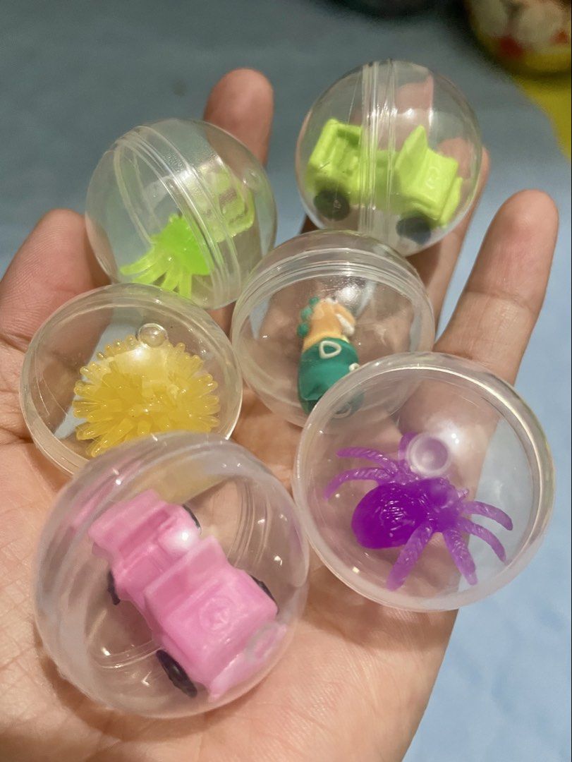 SURPRISE RANDOM TOYS IN CAPSULES (Category: Kids Toys) located in Cavite. Submitted by AlwaysGiveBack (Listing ID 1425107801, Image 1). Description: SURPRISE RANDOM TOYS IN CAPSULES - Perfect give aways; fillers for loot bags - Super cute toys! Bdo gcash Gogo lalamove ₱10 each only, no minimum order 💕.