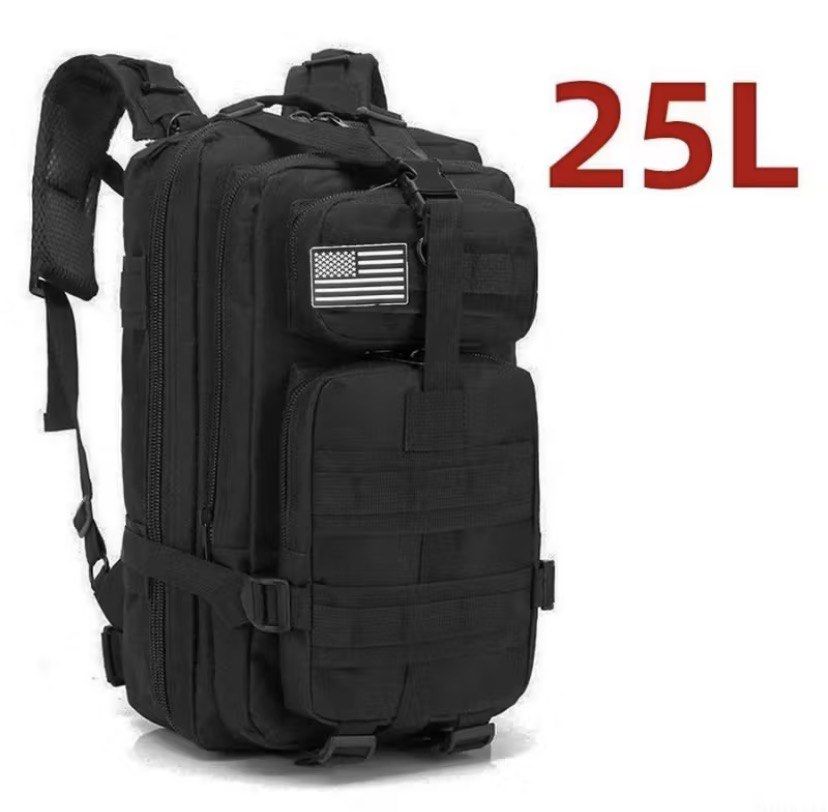 Tactical Backpack 25L with American Flag Patch (Category: Backpacks) located in Cabuyao City. Submitted by nicoleecloset (Listing ID 1425120117, Image 2). Description: 6.6 galon 25 liter hiking backpack.