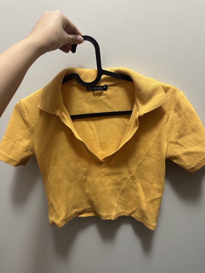 Zara yellow top (Category: Blouses) located in Mandaluyong City. Submitted by danee. (Listing ID 1425159971, Image 1). Description: Zara top.