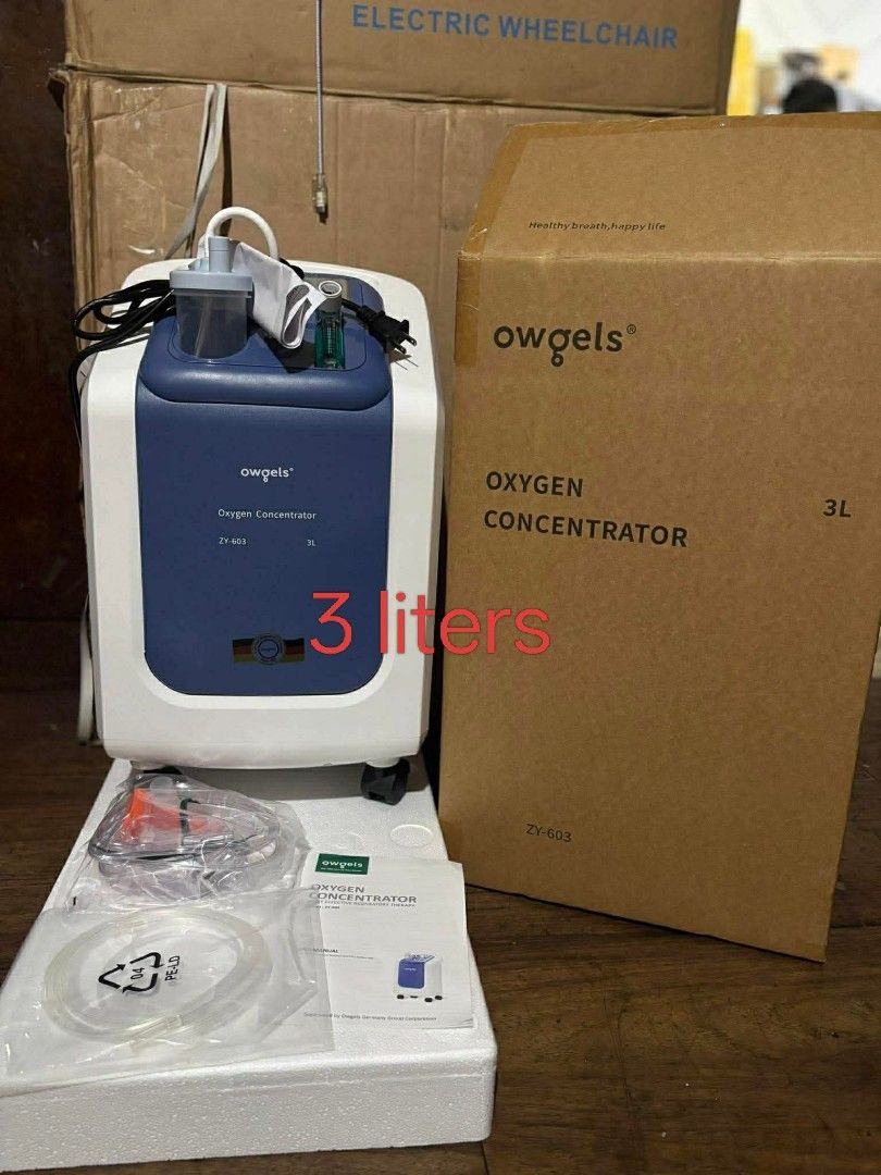 3 liters oxygen concentrator (Category: Medical Supplies & Tools) located in Manila. Submitted by brightflower_273879 (Listing ID 1425314131, Image 1). Description: Brand new same day delivery .