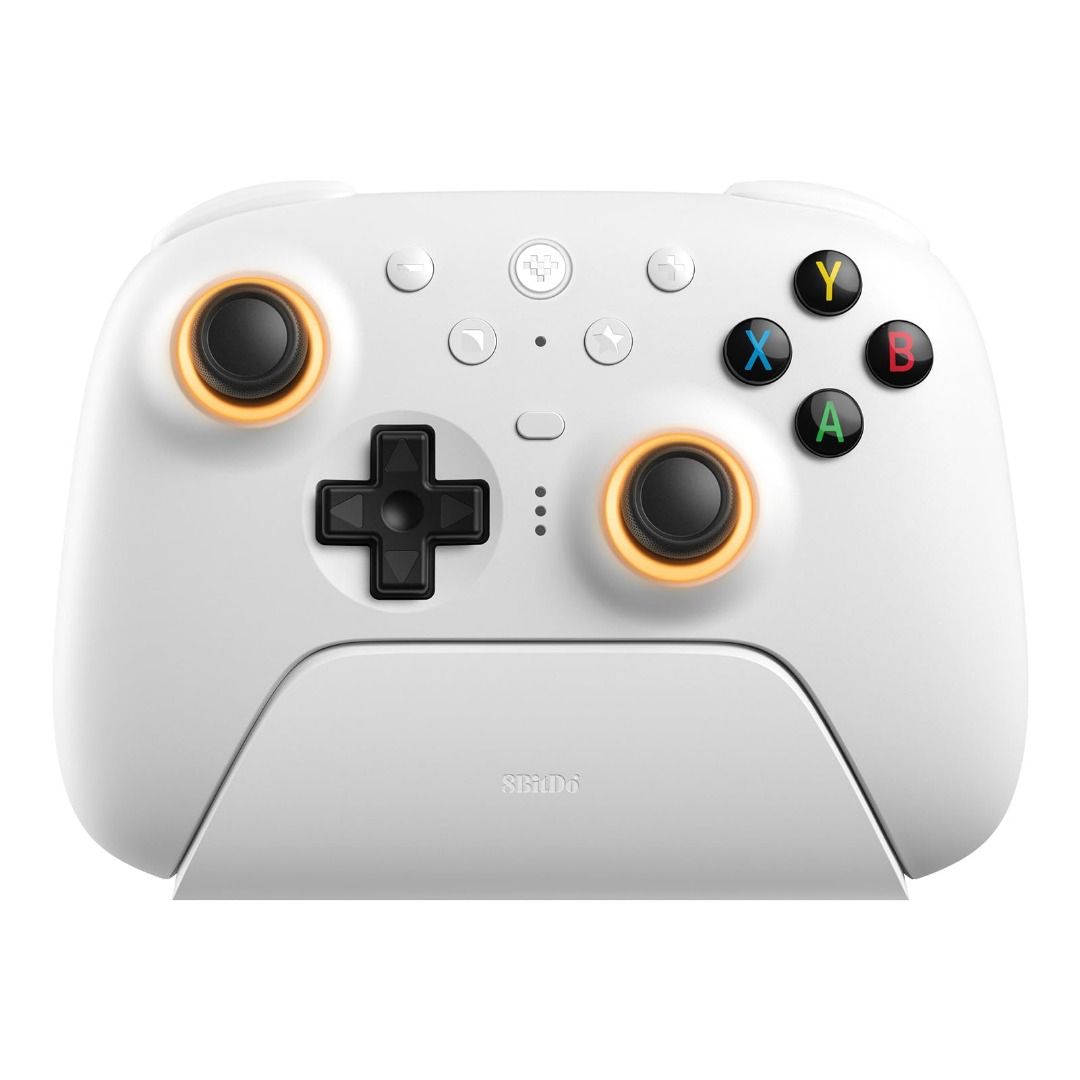 8BitDo Ultimate 2 Wireless Controller - White (Category: Controllers) located in Singapore. Submitted by klhl18 (Listing ID 1425362822, Image 1). Description: Bought the wrong version, totally new. Realised after upgrading firmware. No other usage. This version is compatible with PC, Android and Steam Deck. The dongle is compatible with nintendo switch but has an XBOX style layout. .