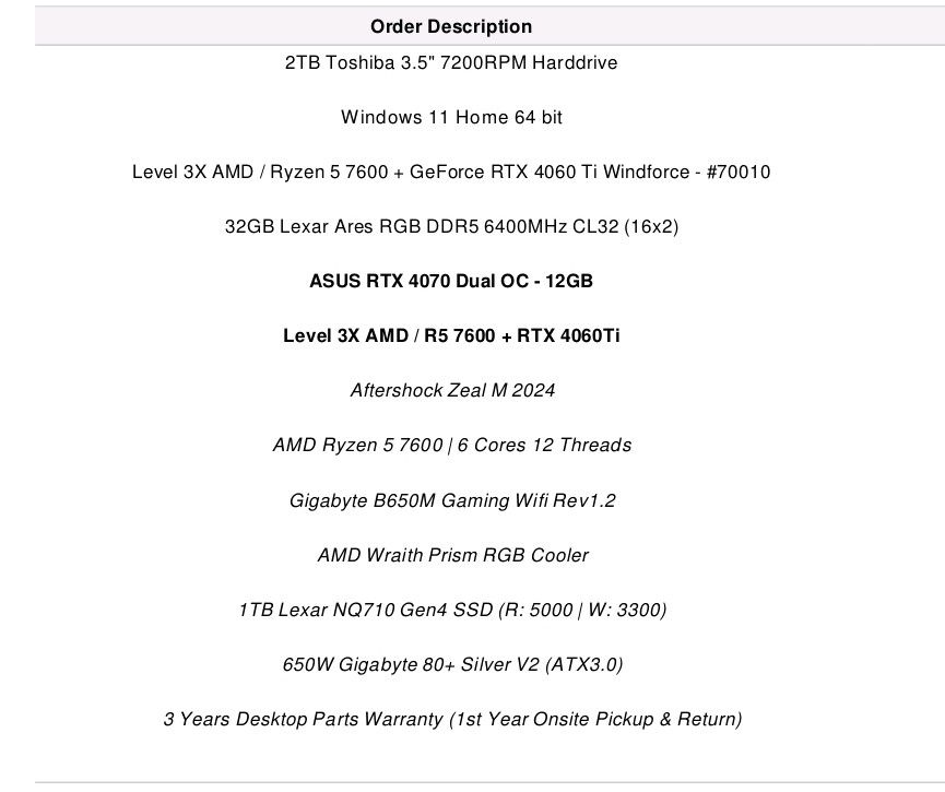 Aftershock Ryzen 7600 Gaming PC.65672425711489111