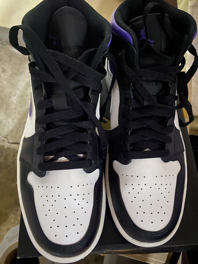 Air Jordan 1 Mid Black/Dark Iris/White (Category: Sneakers) located in Calamba. Submitted by page_areumone1 (Listing ID 1425352253, Image 2). Description: Used once..