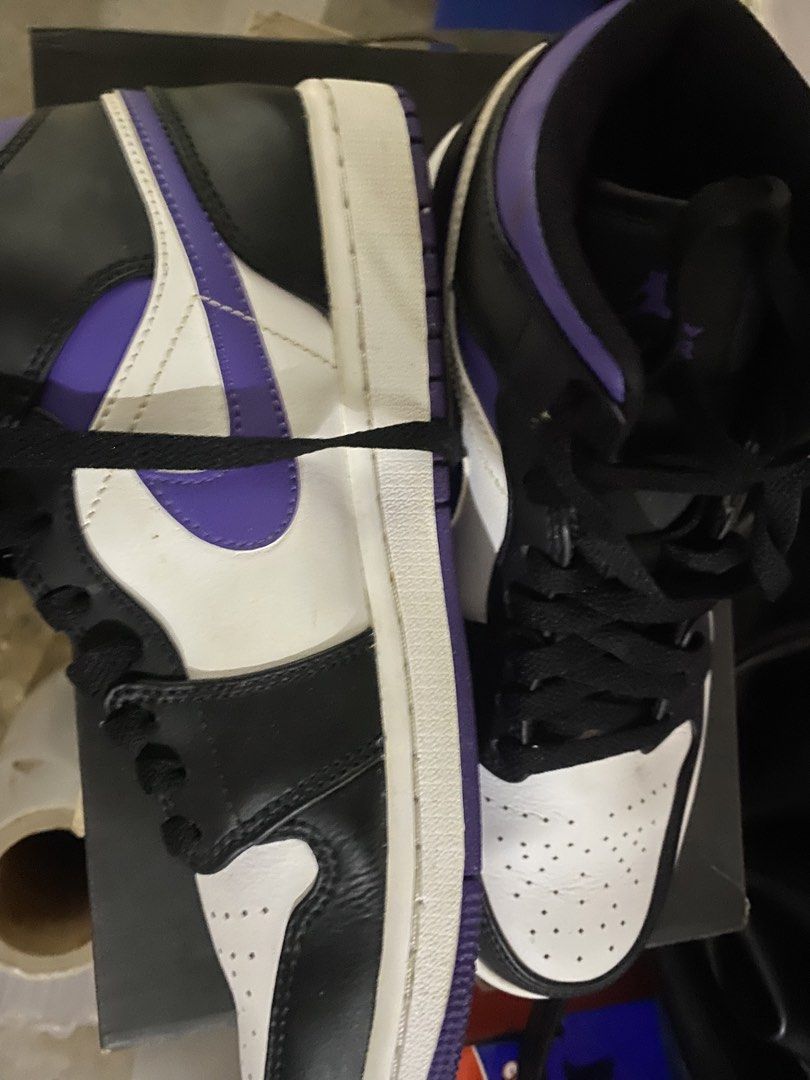 Air Jordan 1 Mid Black/Dark Iris/White (Category: Sneakers) located in Calamba. Submitted by page_areumone1 (Listing ID 1425352253, Image 3). Description: Used once..