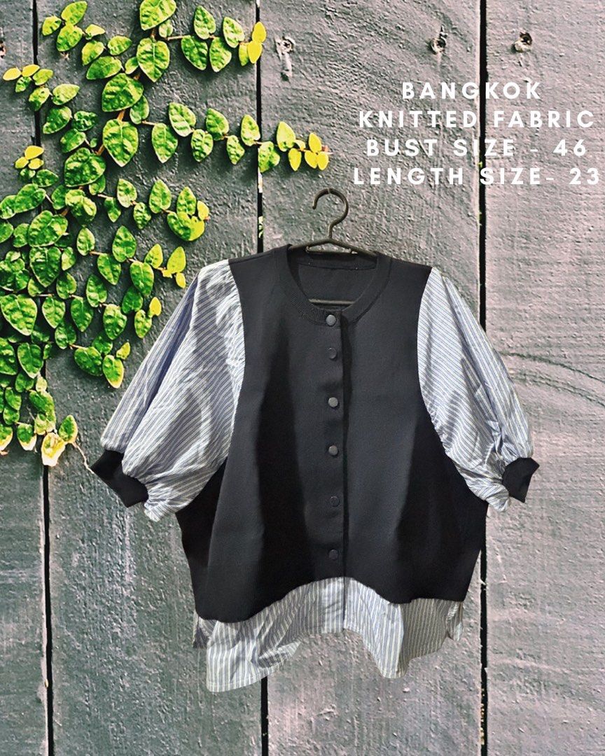 Bangkok Knitted Fabric Blouse (Category: Blouses) located in Manila. Submitted by ceejay0616 (Listing ID 1425250349, Image 1). Description: Brandnew Details of size on the photo.