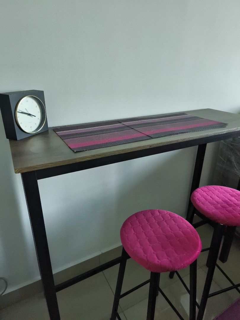 Bar Table with 2 Stools (Category: Tables & Sets) located in Nilai. Submitted by mrssuzi (Listing ID 1425257524, Image 2). Description: self pickup at Nilai.
