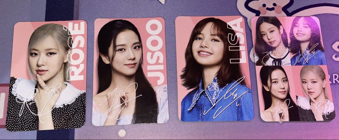 Blackpink Oreo Photocards (Category: K-Wave Merchandise) located in Manila. Submitted by elleryrein (Listing ID 1425368625, Image 1). Description: Blackpink Oreo Photocards Lisa/ Jisoo/ Rosé -P100 each -A friend gave these to me years ago -Willing to give these away RFS: I don’t stan them :(.