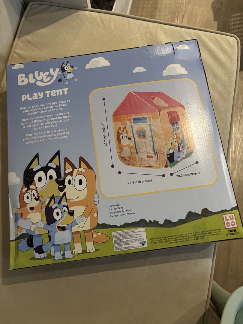 Bluey Play Tent (Category: Infant Playtime) located in Iloilo. Submitted by yssaly (Listing ID 1425423475, Image 2). Description: Brand New Bluey Play Tent for sale! RFS: purchased double.
