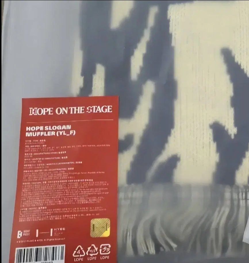 BTS Hope on the Stage Slogan Muffler (Category: K-Wave Merchandise) located in Taguig. Submitted by albumshop (Listing ID 1425300072, Image 1). Description: Interest Check~ wts lfb BTS Hope on the Stage Slogan Muffler 2,300 DOP: Payo ETA: 4-5 weeks mine or dm 🫰🏻.