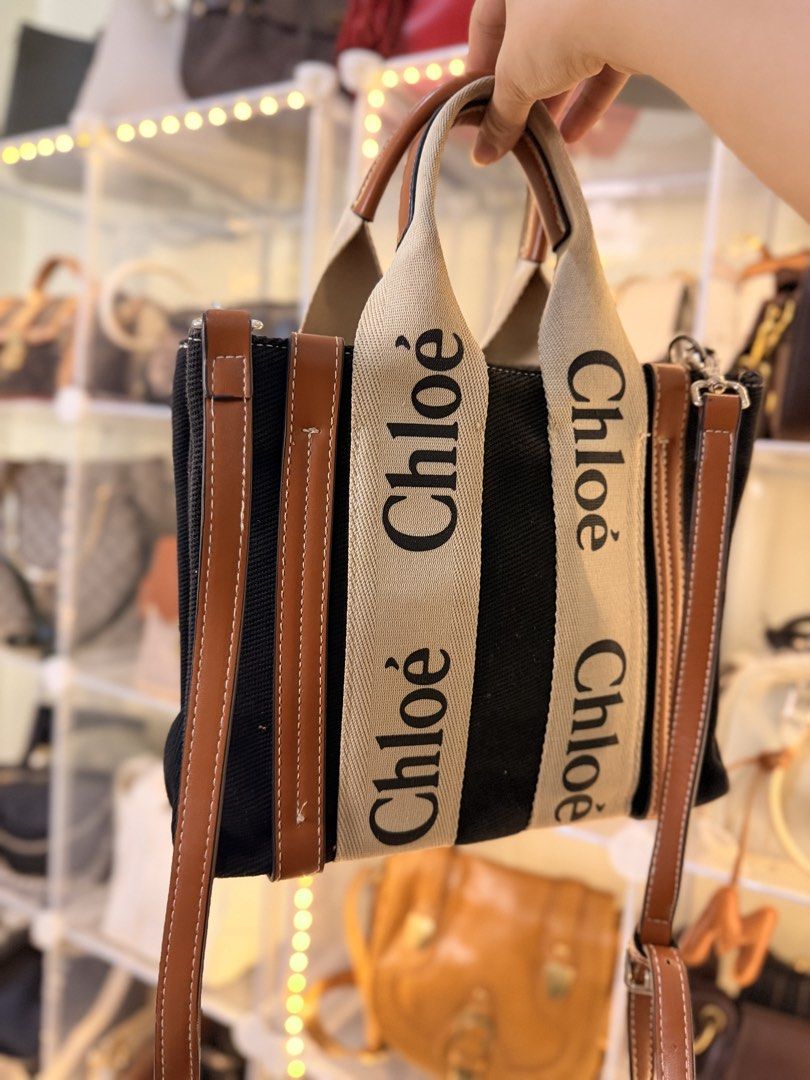 Chloe Woody Tote Bag (Category: Luxury Bags & Wallets) located in Mandaue City. Submitted by handpickedfinds (Listing ID 1425318495, Image 2). Description: Chloe hand bag/sling (2 way) Used up to thrice only Bought this in Hong Kong Very nice quality Tote style (no zipper closure).