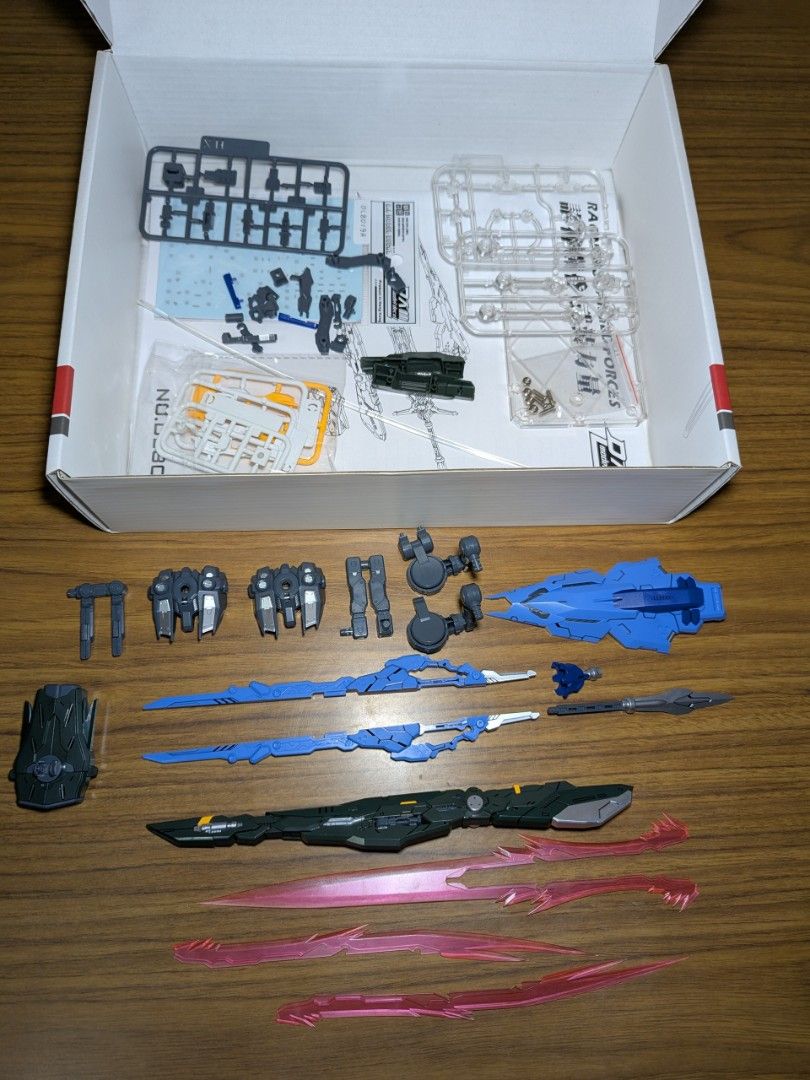 Dalin Sword Launder / Ragnarok backpack (Category: Action & Battle Toys) located in Manila. Submitted by alazlam (Listing ID 1425390171, Image 3). Description: For sale Dalin Sword Launcher version A - Clean Built / Clean nubs - Panel lined with Gundam marker - No top coat - no issue - complete with box, manual, decal and extra parts Dalin Ragnarok backpack version A (red/black) - unbuilt - issues No box (na anay tinapon na) - complete sealed run
