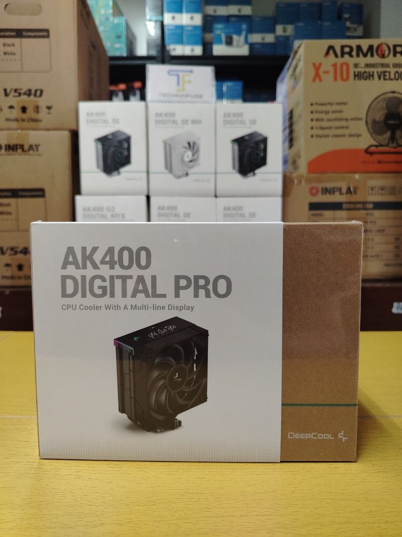 Deepcool AK400 Digital Pro Black CPU Cooler with Multi Status Display and ARGB Strip (Category: Computer Parts) located in Pasig City. Submitted by technofuseofficial (Listing ID 1425328220, Image 3). Description: Deepcool AK400 Digital Pro Black CPU Cooler with Multi Status Display and ARGB Strip Original and Brand NEW Store Location: 4F Unit 402, 604 Shaw Boulevard, Barangay Kapitolyo, Pasig City Same Day Delivery: - Lalamove delivery within Me